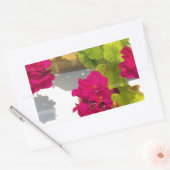 Sticker Rectangulaire Fleur florale rose assez foncée Geranium (Enveloppe)