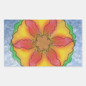 Sticker Rectangulaire Fleur impeccable (Devant)