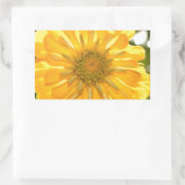 Sticker Rectangulaire Fleur jaune fleurie jaune marguerite jaune (Sac)