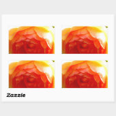Sticker Rectangulaire Fleur jaune jaune rose jaune (Feuille)
