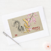 Sticker Rectangulaire Fleur Nouvel An vietnamien du Dragon RcS (Enveloppe)
