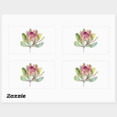 Sticker Rectangulaire Fleur Protea (Feuille)