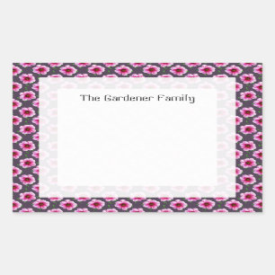Sticker Rectangulaire Fleur romantique de dahlia de rose de jardin sur
