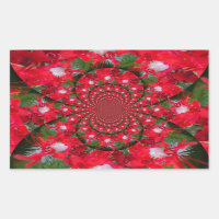 Fleur Rouge Naturelle Blanc Plumes kaléidoscope ar