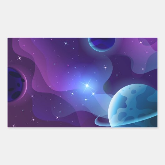 Sticker Rectangulaire Fleur sauvage aquarelle (Devant)