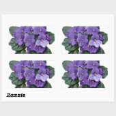 Sticker Rectangulaire Fleur violet violet de jardin d'Afrique (Feuille)