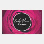 Sticker Rectangulaire Fleuriste, Fleurs (Devant)