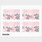 Sticker Rectangulaire Fleurs Abstraites dessinées à la main (Feuille)