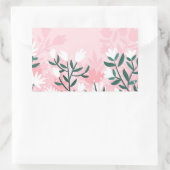 Sticker Rectangulaire Fleurs Abstraites dessinées à la main (Sac)