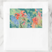Sticker Rectangulaire Fleurs Balsam et Lobelia (Sac)