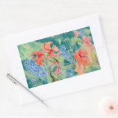 Sticker Rectangulaire Fleurs Balsam et Lobelia (Enveloppe)
