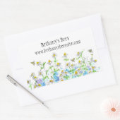 Sticker Rectangulaire Fleurs chamomiles de miel Dessin Nom personnalisé (Enveloppe)