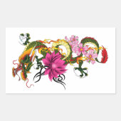 Sticker Rectangulaire Fleurs chinoises de cerisiers de Lotus (Devant)