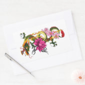 Sticker Rectangulaire Fleurs chinoises de cerisiers de Lotus (Enveloppe)
