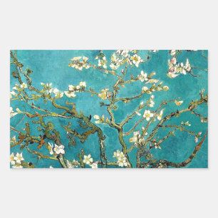 Sticker Rectangulaire Fleurs d'amandier de Van Gogh Impressionnisme clas