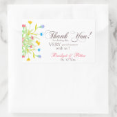 Sticker Rectangulaire Fleurs d'aquarelle modernes (Sac)