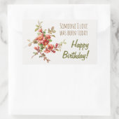 Sticker Rectangulaire Fleurs d'aquarelle Quelqu'un que j'aime Anniversai (Sac)