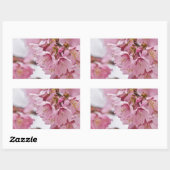 Sticker Rectangulaire Fleurs de cerisier Sakura rose pâle (Feuille)
