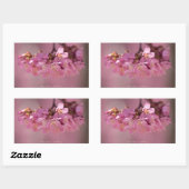 Sticker Rectangulaire Fleurs de cerisier Source thermale Vêtements & Ca (Feuille)
