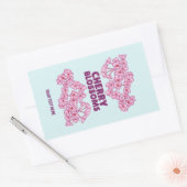 Sticker Rectangulaire Fleurs de cerisiers roses (Enveloppe)