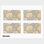 Sticker Rectangulaire Fleurs de chrysanthème de William Morris (Feuille)