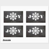 Sticker Rectangulaire Fleurs de flocons de neige Points Joie Tableau noi (Feuille)