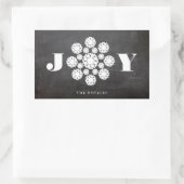 Sticker Rectangulaire Fleurs de flocons de neige Points Joie Tableau noi (Sac)