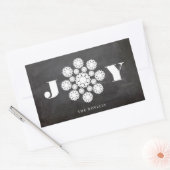 Sticker Rectangulaire Fleurs de flocons de neige Points Joie Tableau noi (Enveloppe)