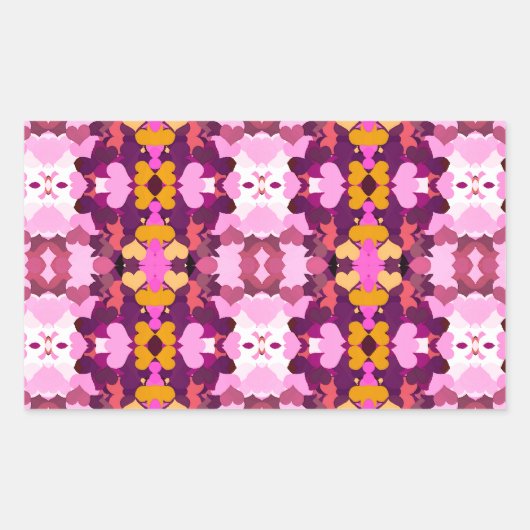 STICKER RECTANGULAIRE FLEURS DE JARDIN (Devant)