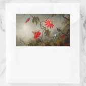 Sticker Rectangulaire Fleurs de passion avec tête de colibris (Sac)