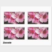 Sticker Rectangulaire Fleurs de pêche (Feuille)