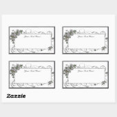 Sticker Rectangulaire Fleurs de pommier (Feuille)