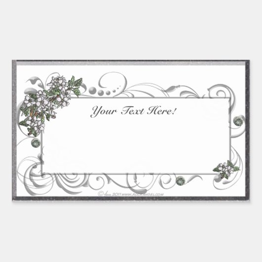 Sticker Rectangulaire Fleurs de pommier (Devant)