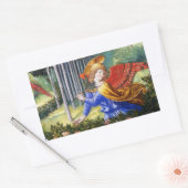 Sticker Rectangulaire Fleurs de rassemblement d'anges dans un paysage cé (Enveloppe)
