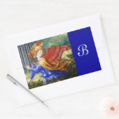 Sticker Rectangulaire Fleurs de rassemblement d'anges dans un paysage cé (Enveloppe)
