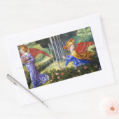 Sticker Rectangulaire Fleurs de rassemblement d'anges dans un paysage cé (Enveloppe)