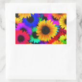 Sticker Rectangulaire Fleurs de soleil Neon (Sac)