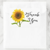 Sticker Rectangulaire Fleurs de tournesol Jaune Merci Floral (Sac)