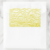 Sticker Rectangulaire Fleurs d'or (Sac)