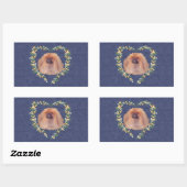 Sticker Rectangulaire Fleurs d'Orange Pékin (Feuille)