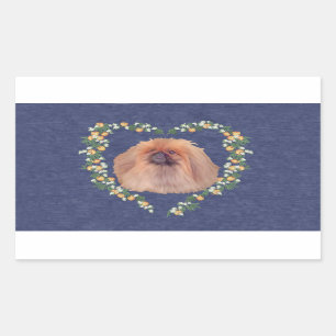 Sticker Rectangulaire Fleurs d'Orange Pékin