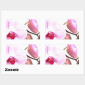 Sticker Rectangulaire Fleurs d'orchidées aziza (Feuille)