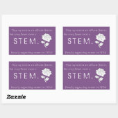 Sticker Rectangulaire Fleurs en STEM (Feuille)
