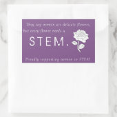 Sticker Rectangulaire Fleurs en STEM (Sac)