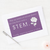 Sticker Rectangulaire Fleurs en STEM (Enveloppe)