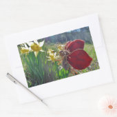 Sticker Rectangulaire Fleurs et fleurs jaunes (Enveloppe)