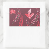 Sticker Rectangulaire Fleurs motif. (Sac)