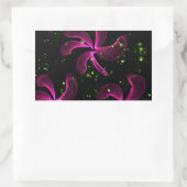 Sticker Rectangulaire Fleurs roses (Sac)