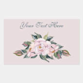 Sticker Rectangulaire Fleurs roses Magnolia en pleine floraison (Devant)