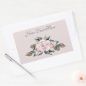 Sticker Rectangulaire Fleurs roses Magnolia en pleine floraison (Enveloppe)